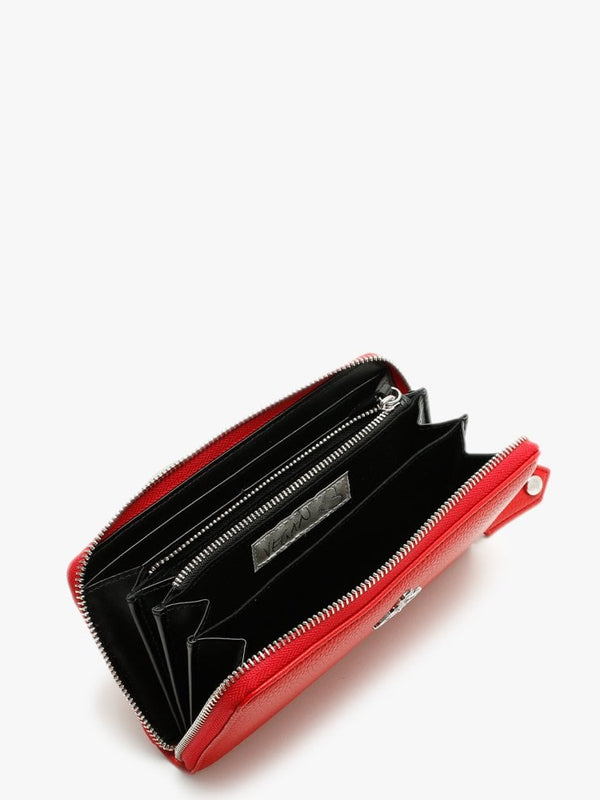 Johanna Red Vegan Zip Around Wallet