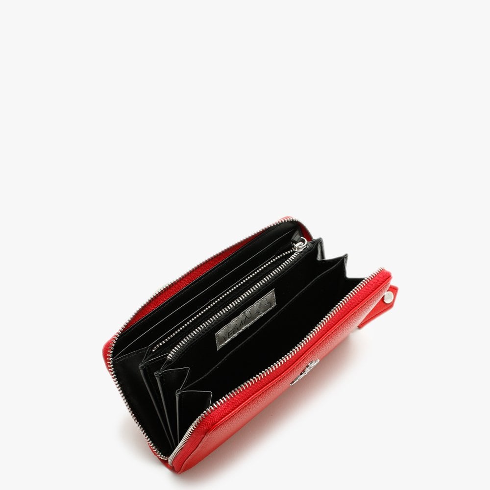 Johanna Red Vegan Zip Around Wallet