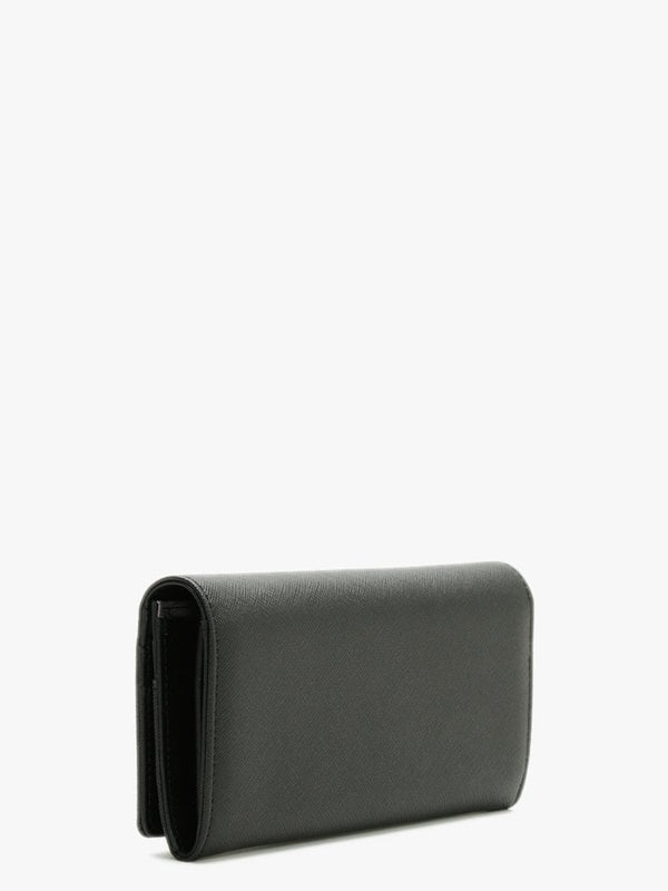 Classic Victoria Black Saffiano Leather Wallet