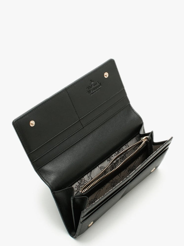 Classic Victoria Black Saffiano Leather Wallet