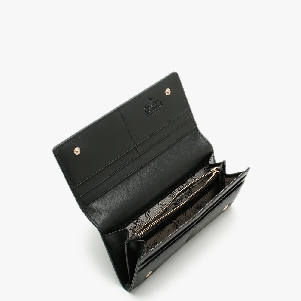 Classic Victoria Black Saffiano Leather Wallet