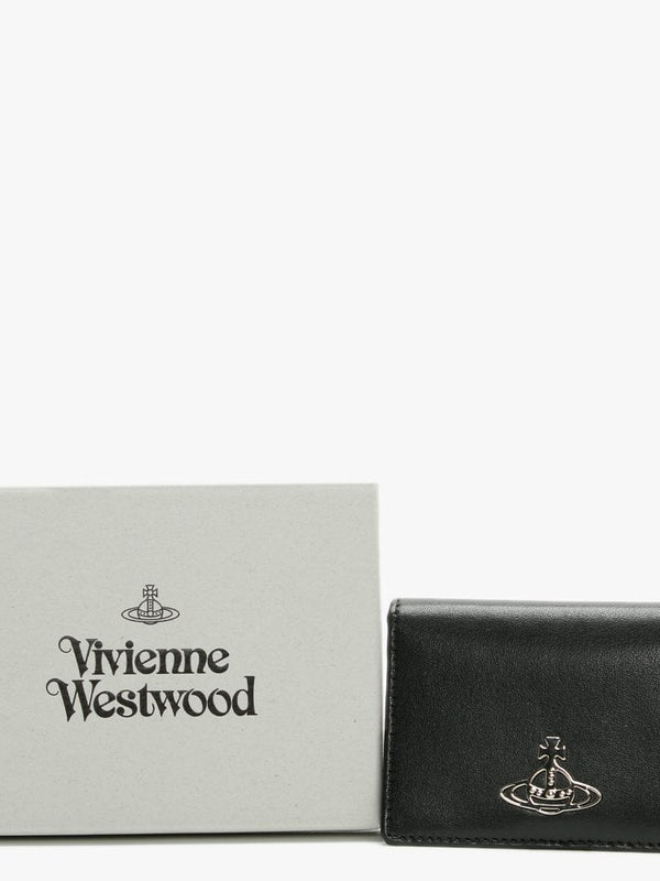 Small Anna Black Leather Card Holder