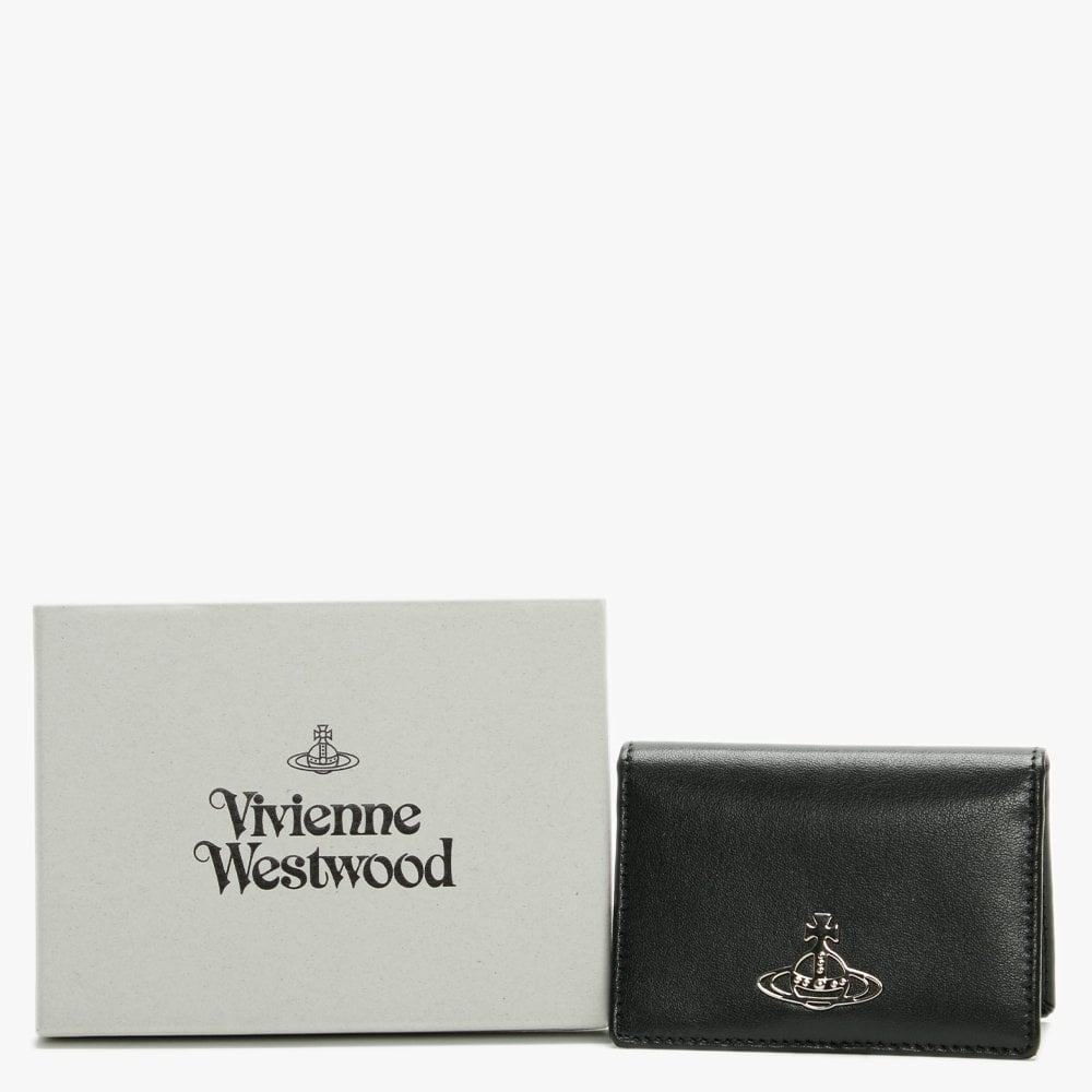 Small Anna Black Leather Card Holder