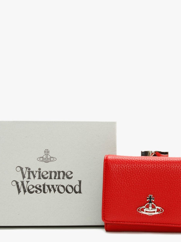 Small Johanna Red Vegan Frame Wallet