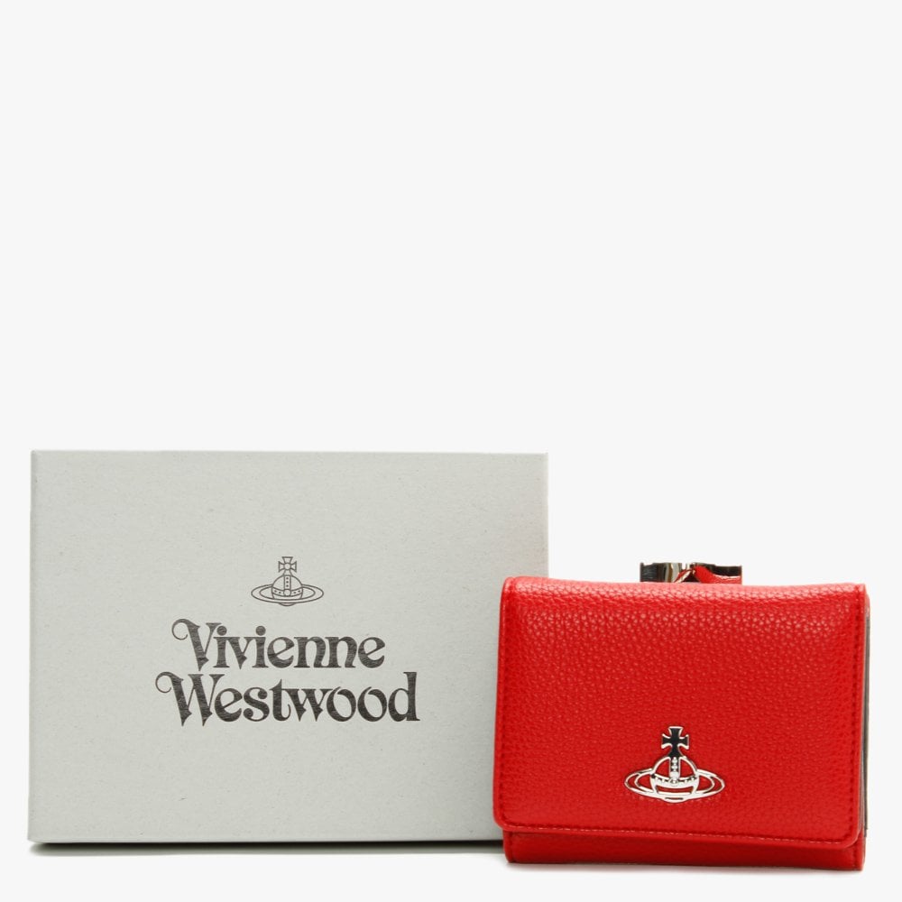 Small Johanna Red Vegan Frame Wallet