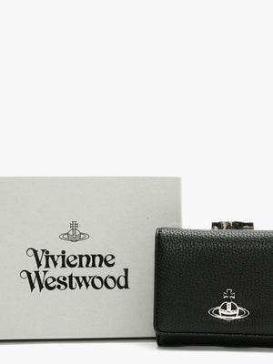 Small Johanna Black Vegan Frame Wallet