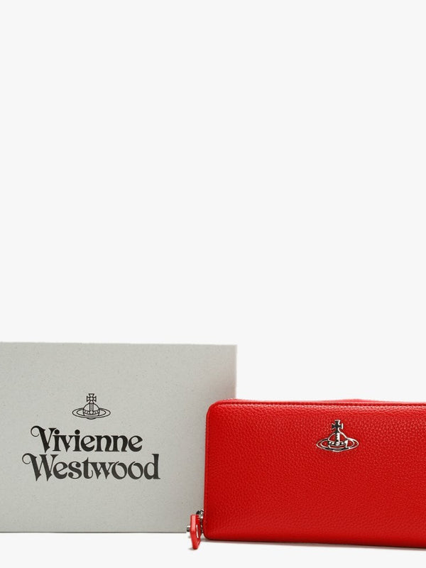 Johanna Red Vegan Zip Around Wallet