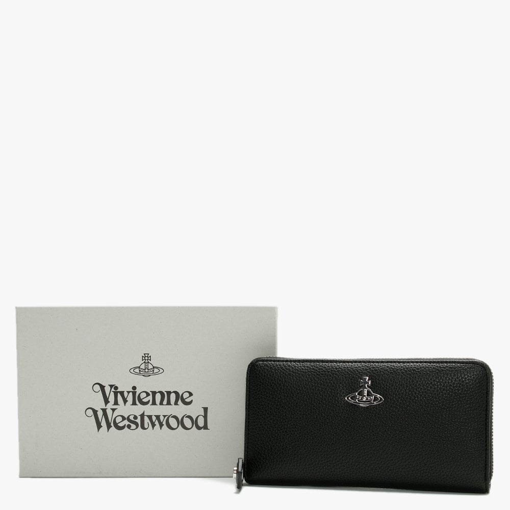 Johanna Vegan Black Zip Around Wallet