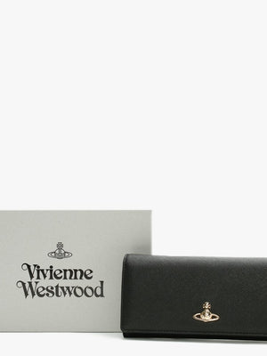 Classic Victoria Black Saffiano Leather Wallet