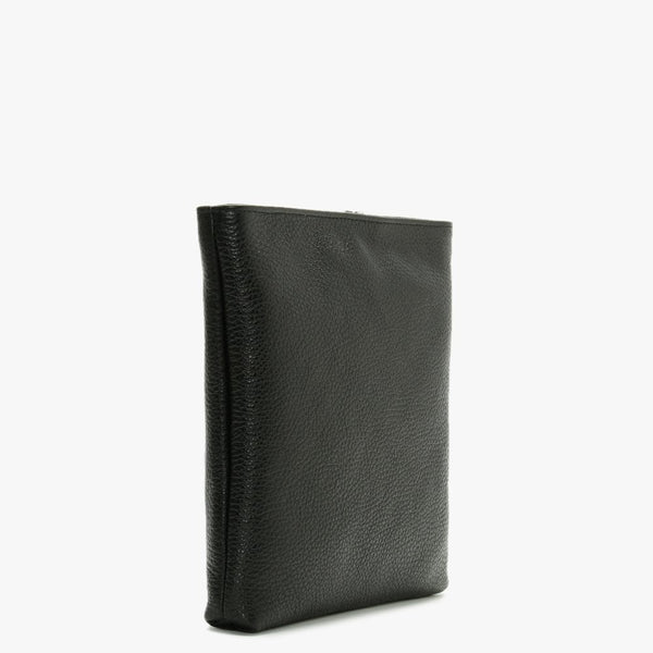 Johanna Square Black Leather Cross-Body Bag