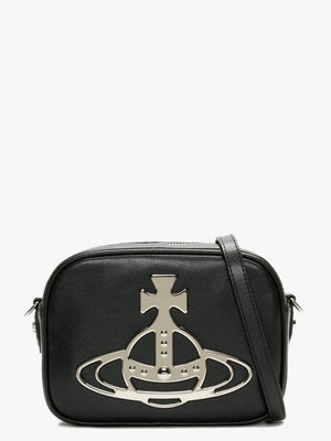 Anna Black Leather Camera Bag