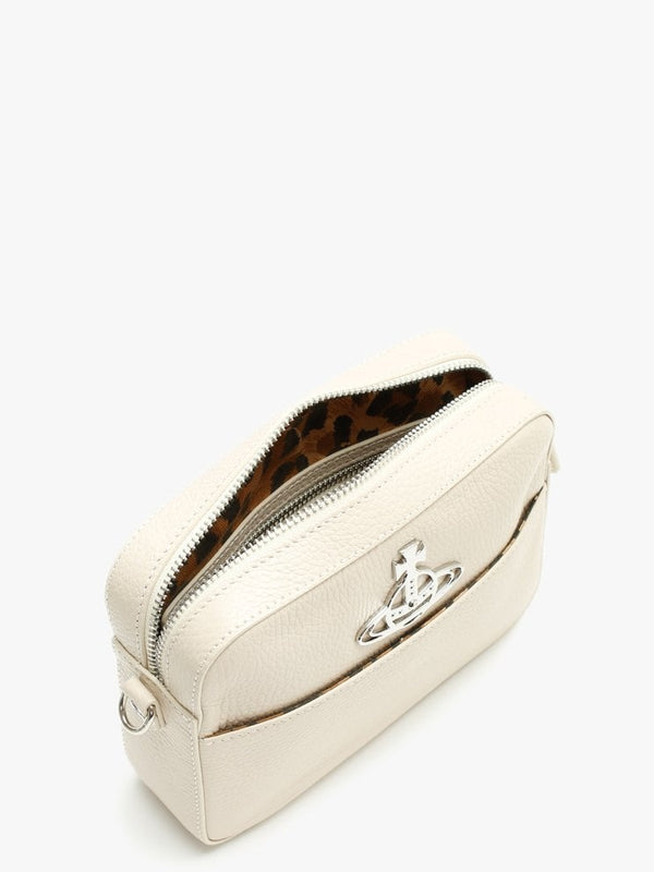 Johanna Beige Leather Cross-Body Bag