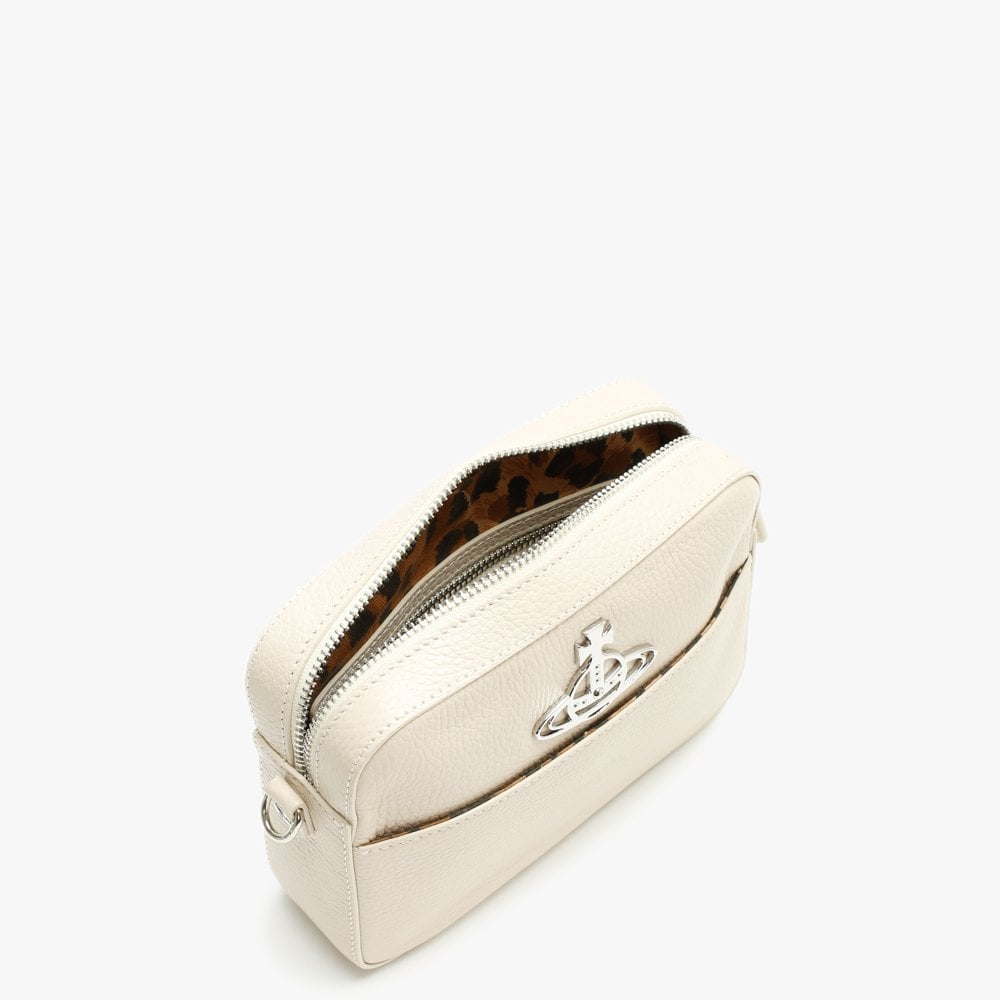 Johanna Beige Leather Cross-Body Bag