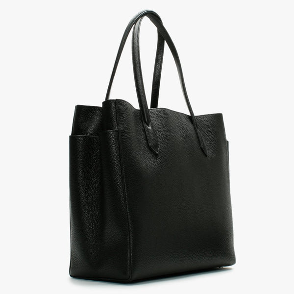 Large Johanna Black Leather Shopper Bag
