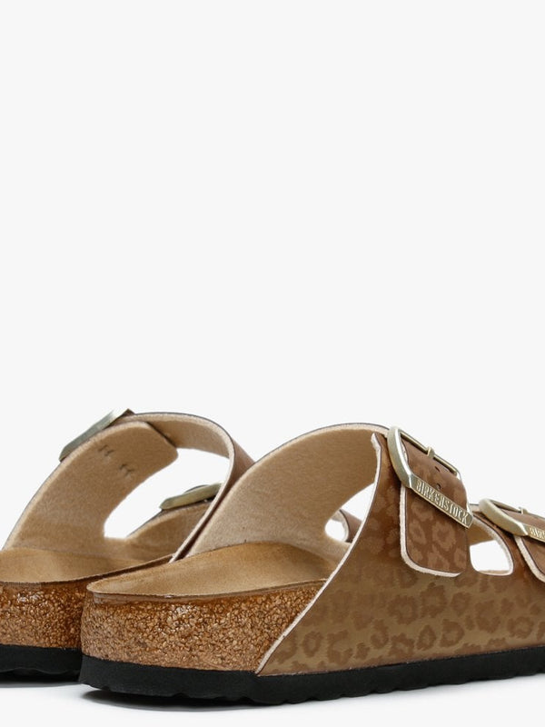 Arizona Leopard Gold Birko-Flor Two Bar Mules