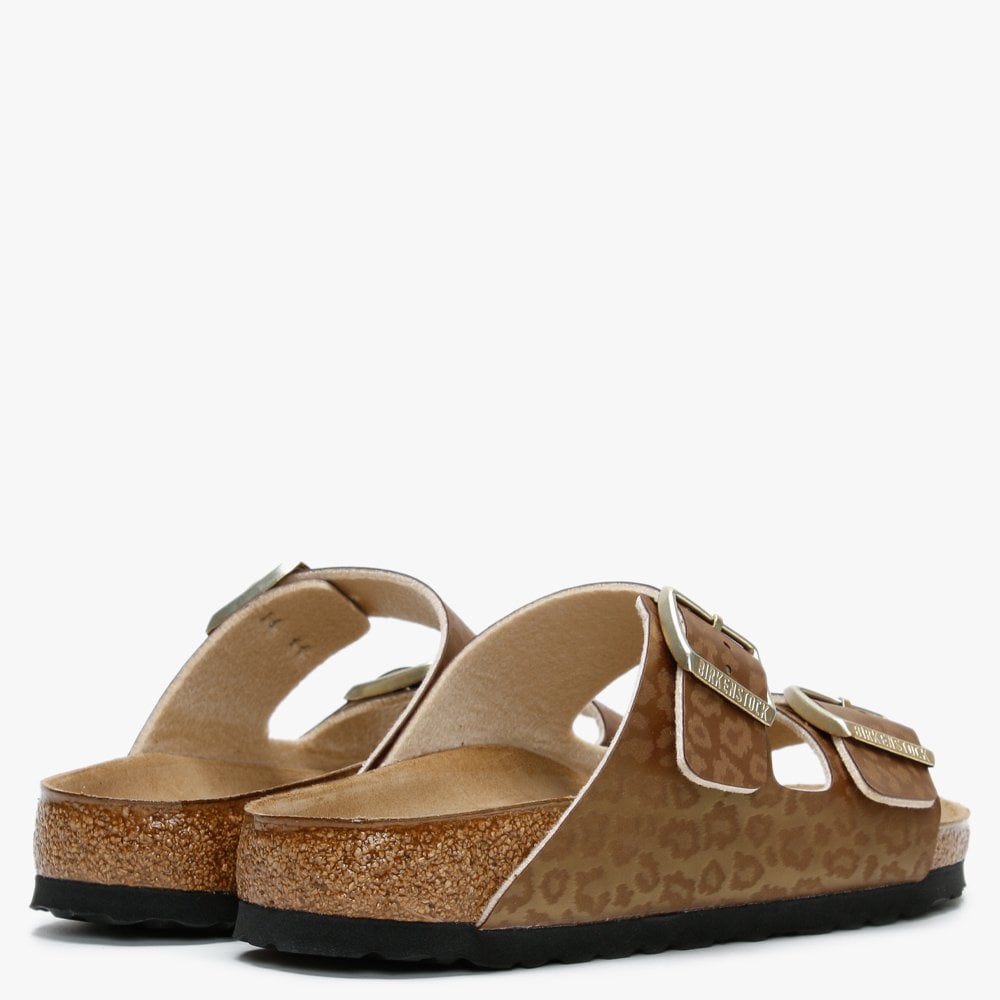 Arizona Leopard Gold Birko-Flor Two Bar Mules