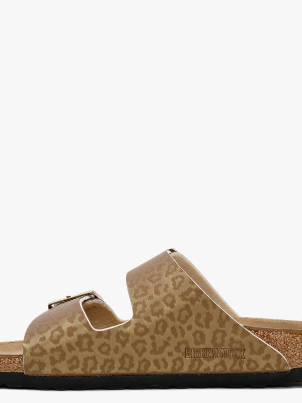 Arizona Leopard Gold Birko-Flor Two Bar Mules