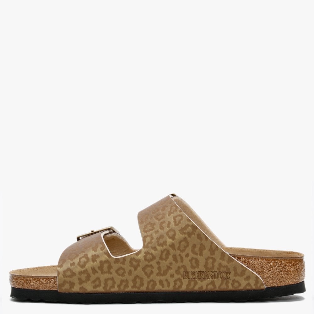Arizona Leopard Gold Birko-Flor Two Bar Mules