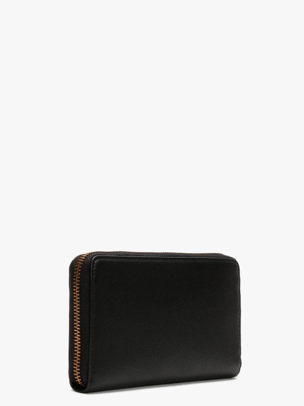 Large Logo Black Zip Around Purse