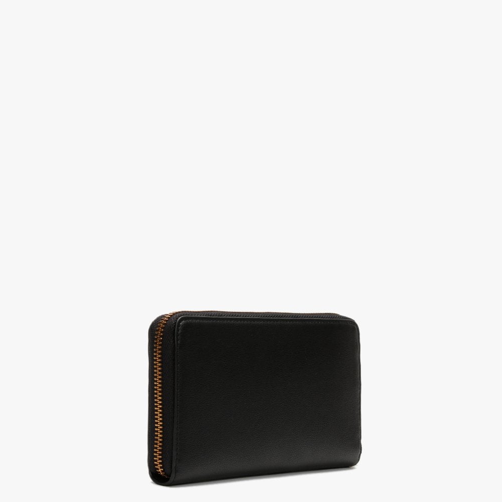 Large Logo Black Zip Around Purse