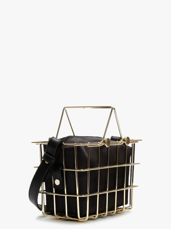 Cage Black Basket Bag