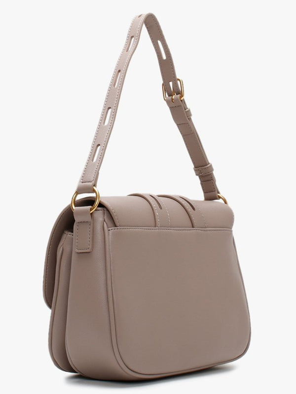 Circle Detail Taupe Shoulder Bag