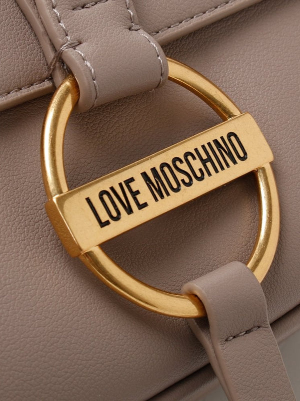 Circle Detail Taupe Shoulder Bag