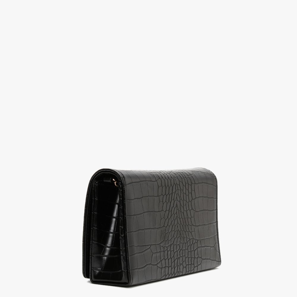 Croc Logo Black Cross-Body Bag