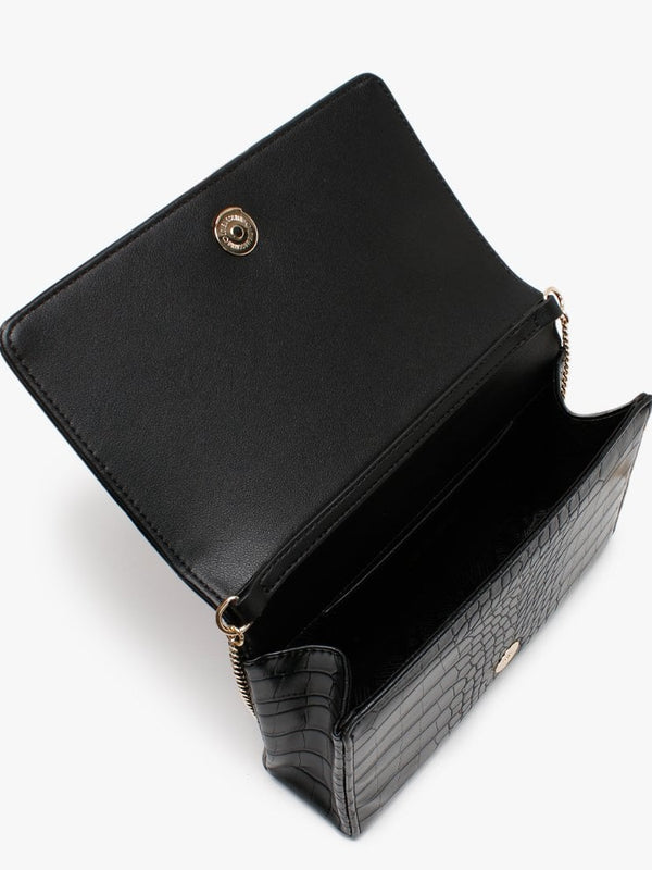Croc Logo Black Cross-Body Bag