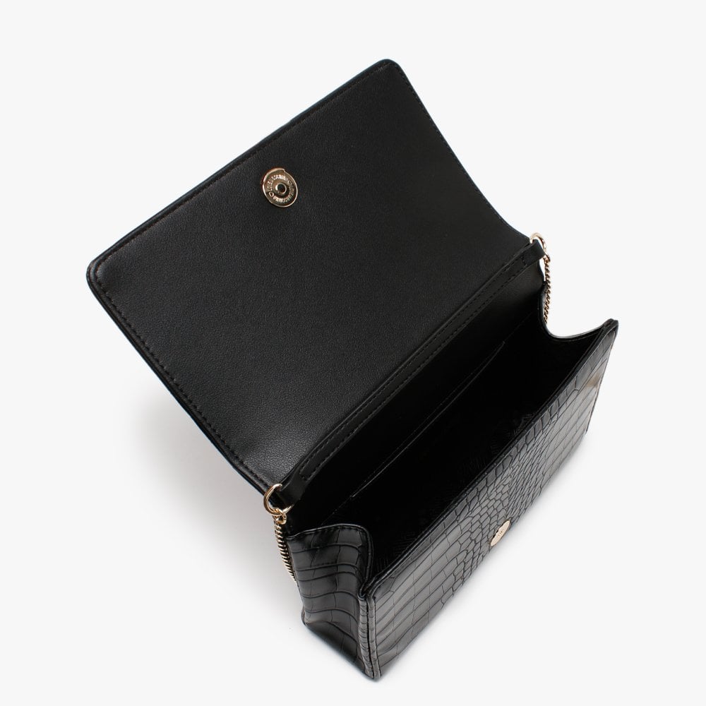 Croc Logo Black Cross-Body Bag