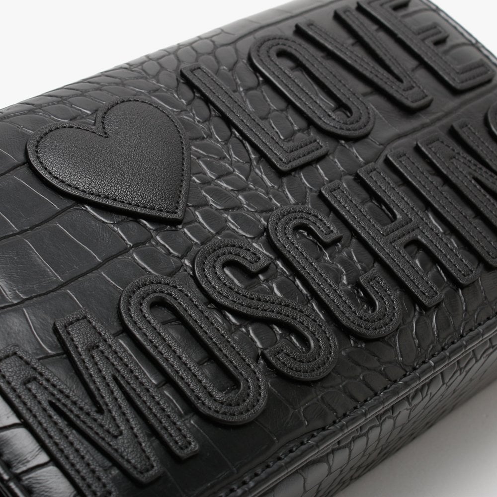 Croc Logo Black Cross-Body Bag