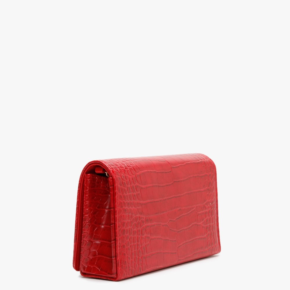 Croc Logo Red Cross-Body Bag