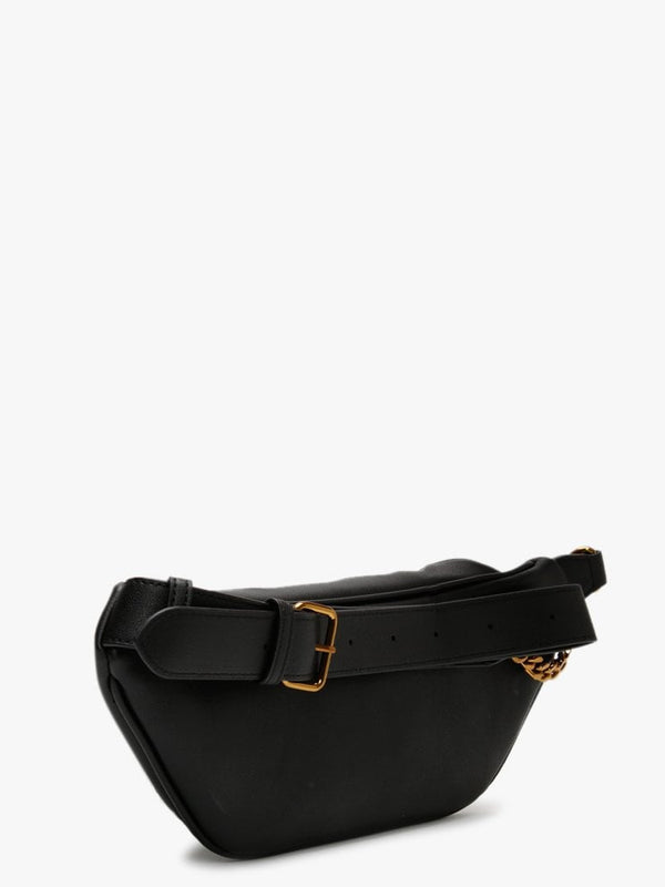 Double Zip Black Belt Bag