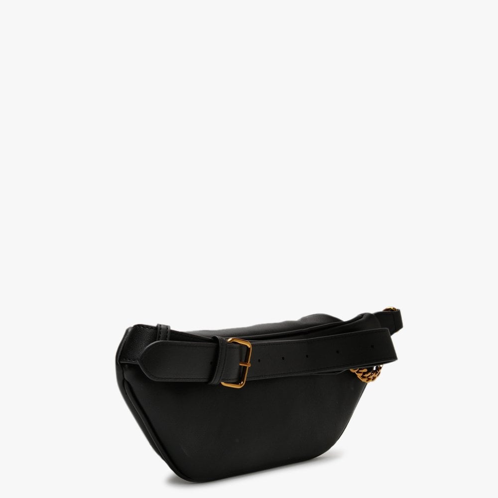 Double Zip Black Belt Bag