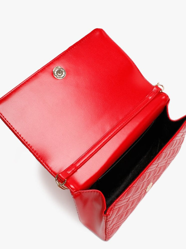 Diamond Check Red Evening Bag