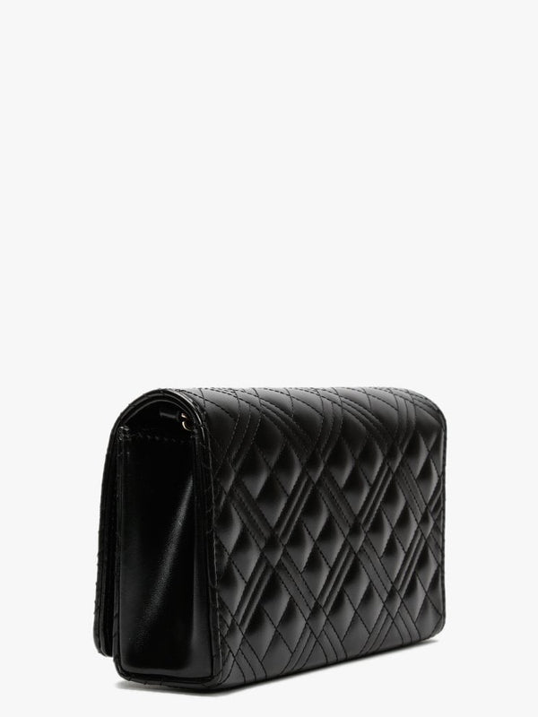 Diamond Check Black Evening Bag