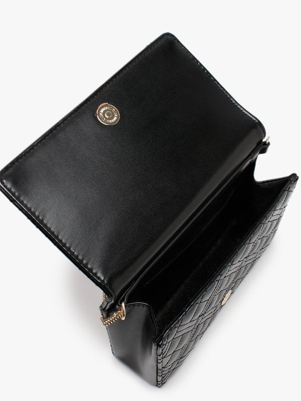 Diamond Check Black Evening Bag