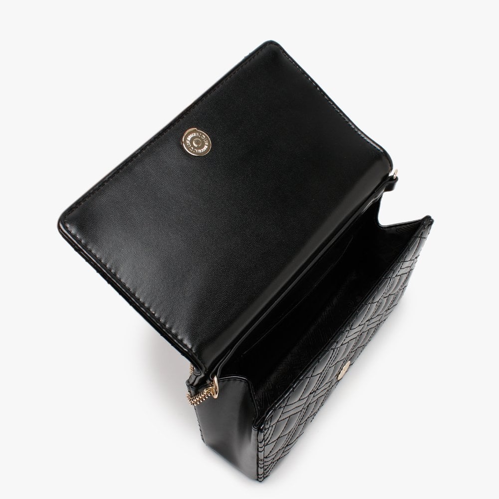 Diamond Check Black Evening Bag