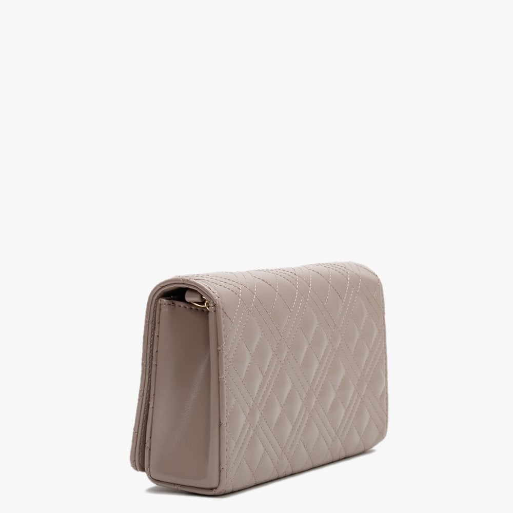 Diamond Check Taupe Evening Bag