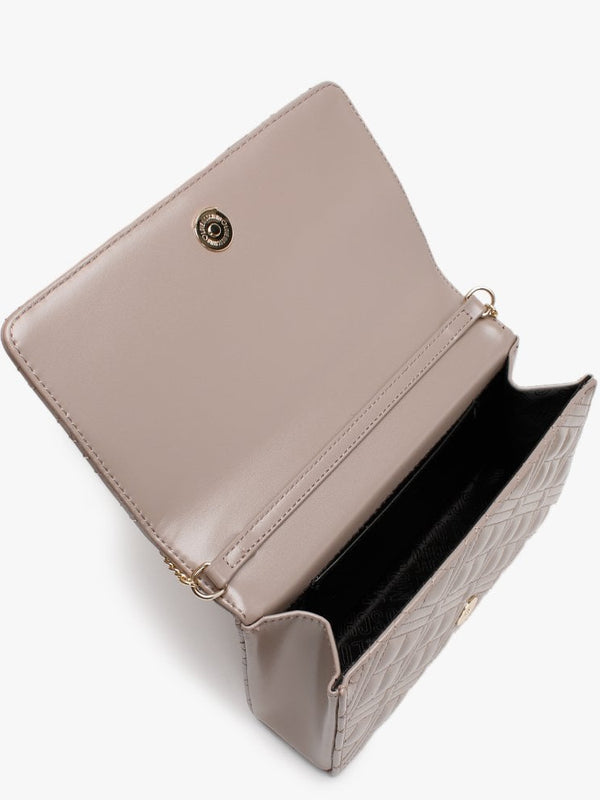 Diamond Check Taupe Evening Bag