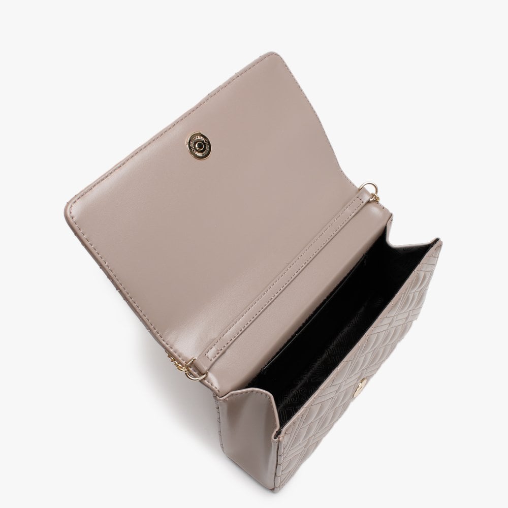 Diamond Check Taupe Evening Bag