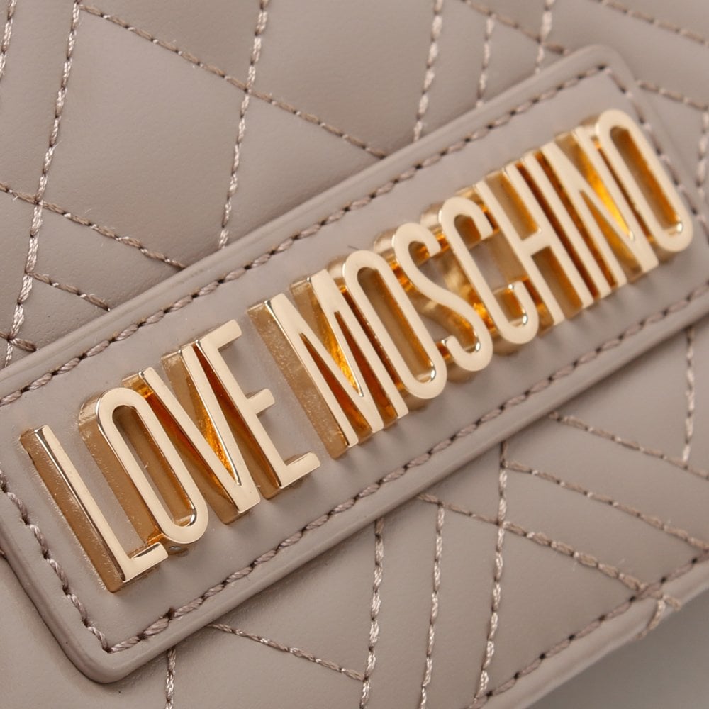 Diamond Check Taupe Evening Bag