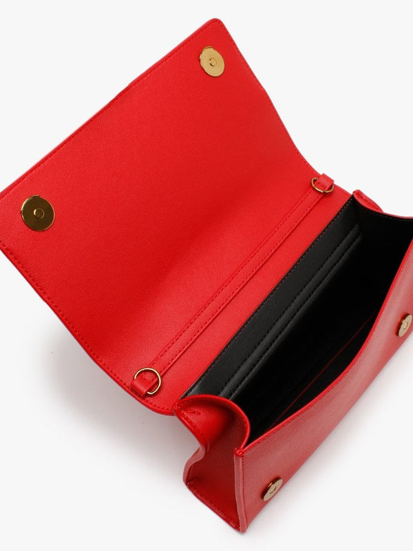 Square Chain Red Evening Bag