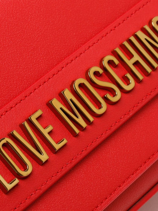 Square Chain Red Evening Bag