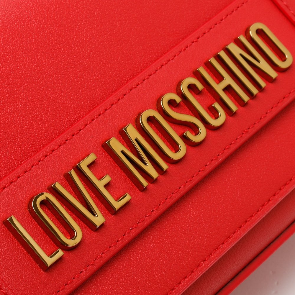 Square Chain Red Evening Bag