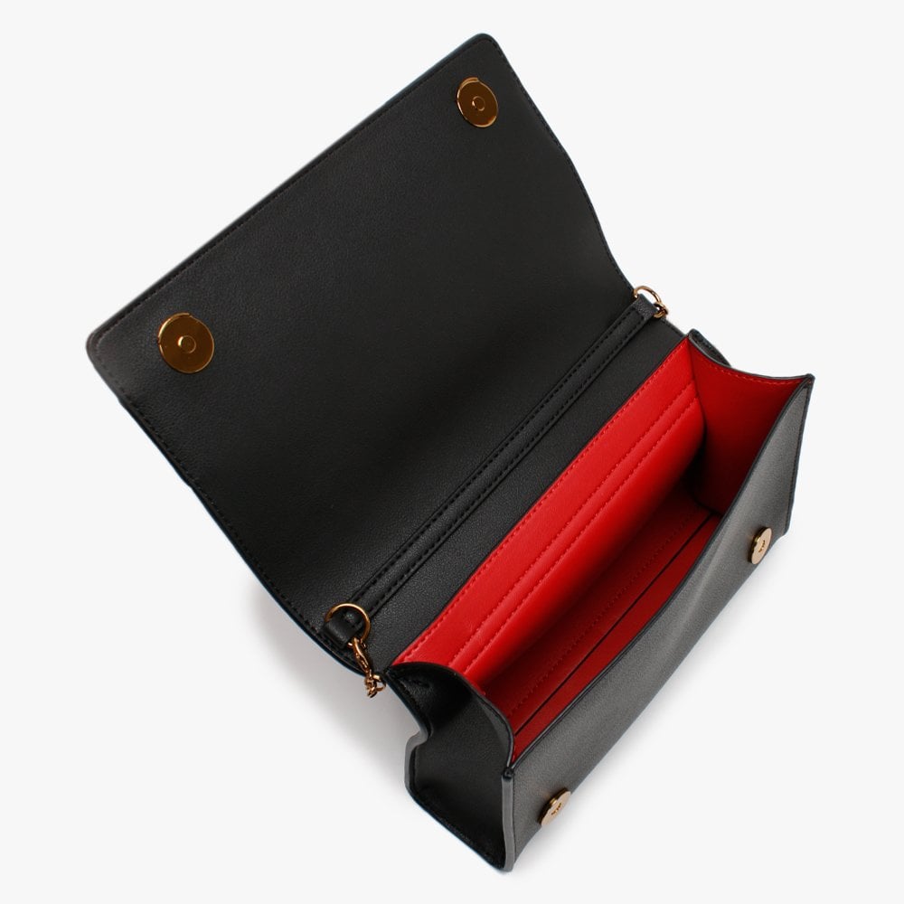Square Chain Black Evening Bag