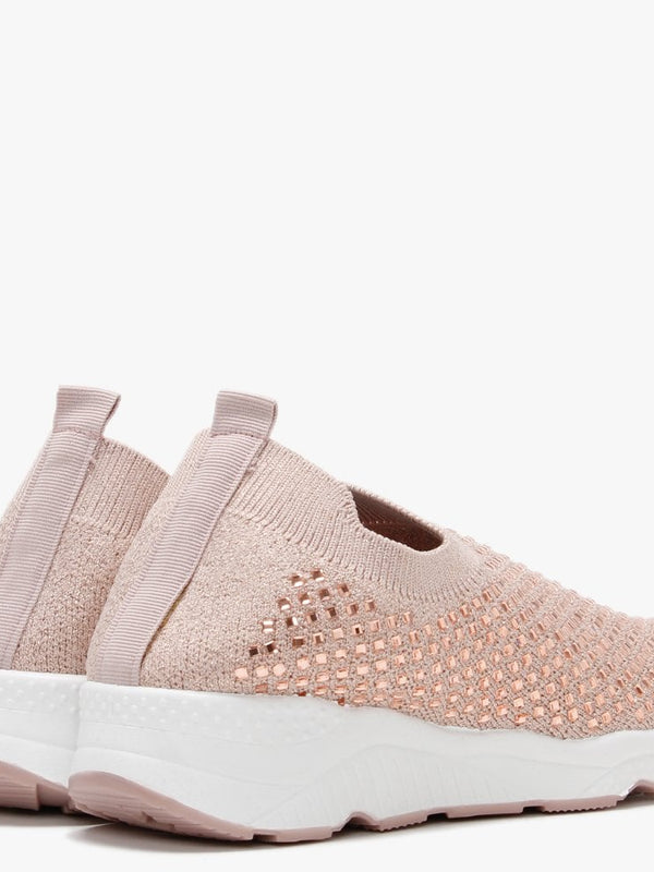 Beani Nude Diamond Embellished Trainers