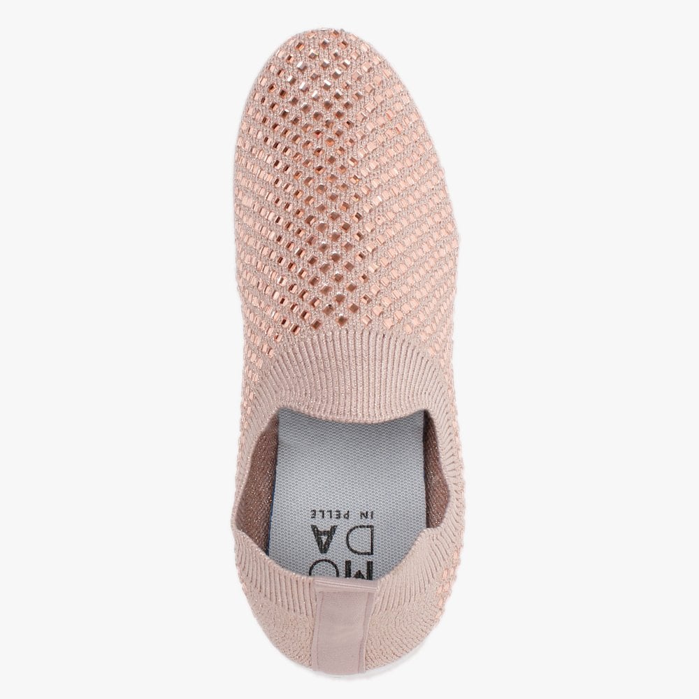 Beani Nude Diamond Embellished Trainers