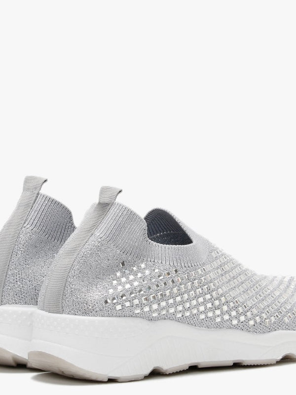 Beani Grey Diamond Embellished Trainers
