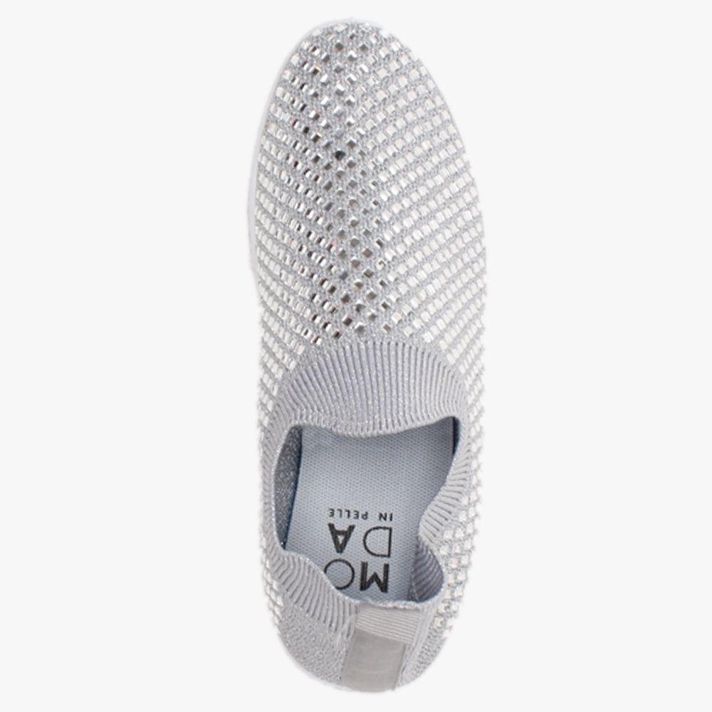 Beani Grey Diamond Embellished Trainers